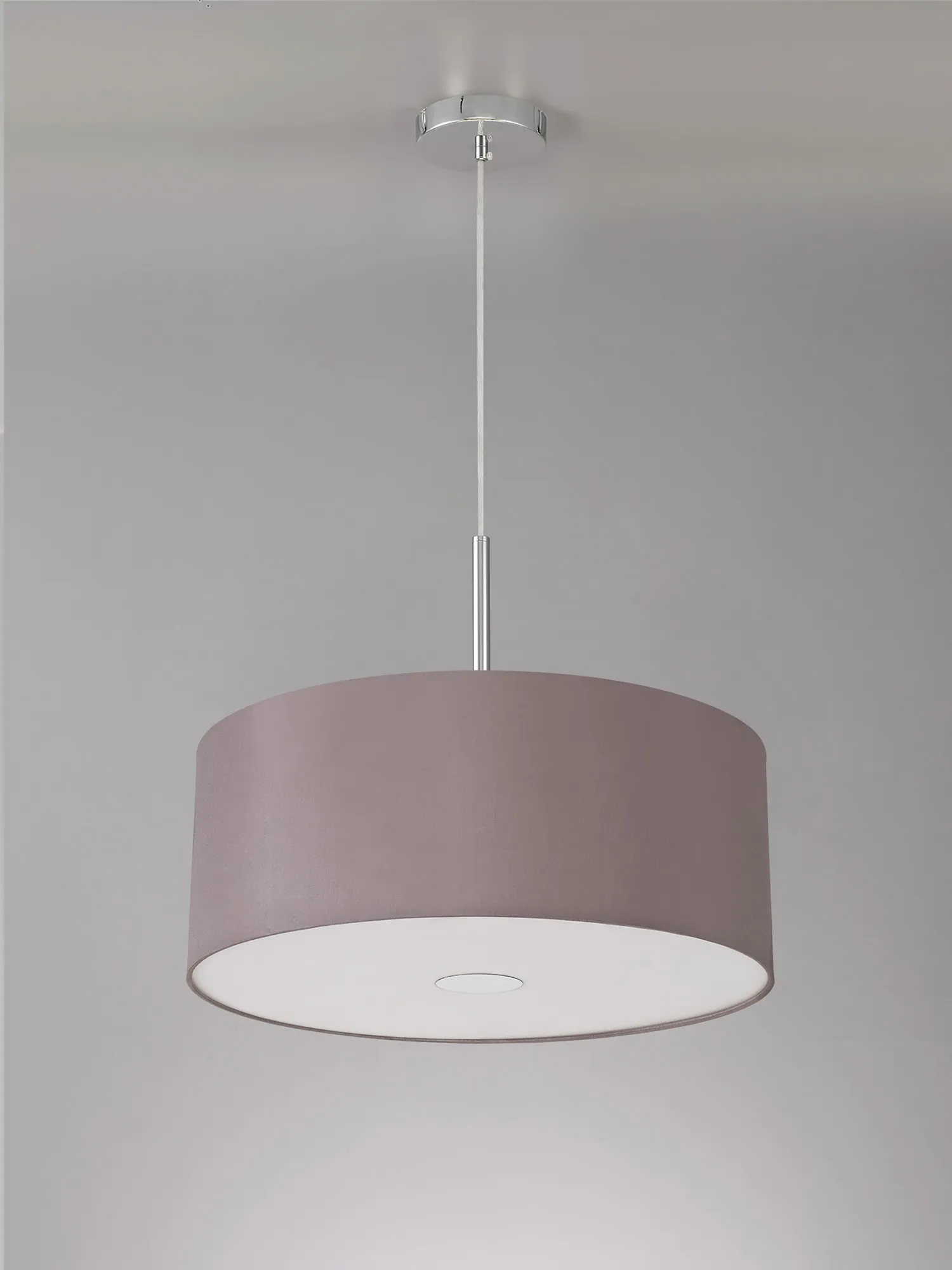 Baymont 50cm 3 Light Pendant Polished Chrome, Taupe/Halo Gold, Frosted Diffuser DK0345  Deco Baymont CH TA